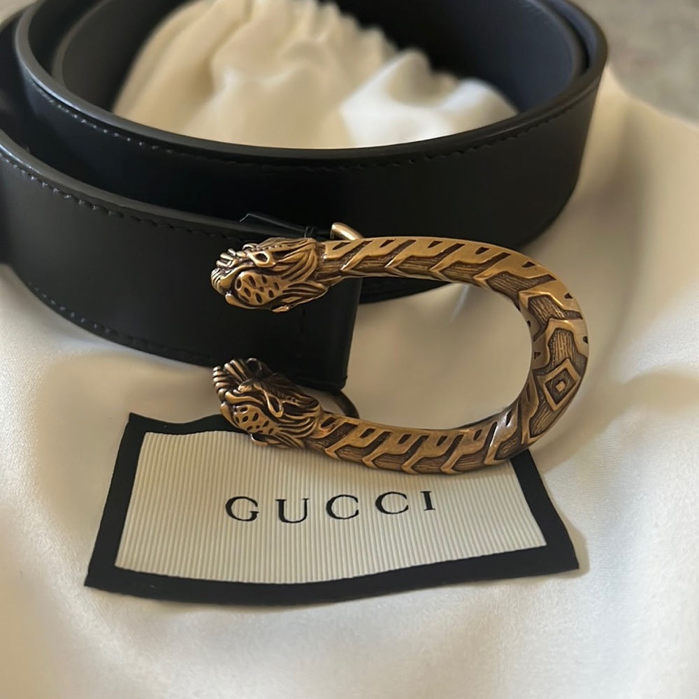 Gucci Gold dionysus belt